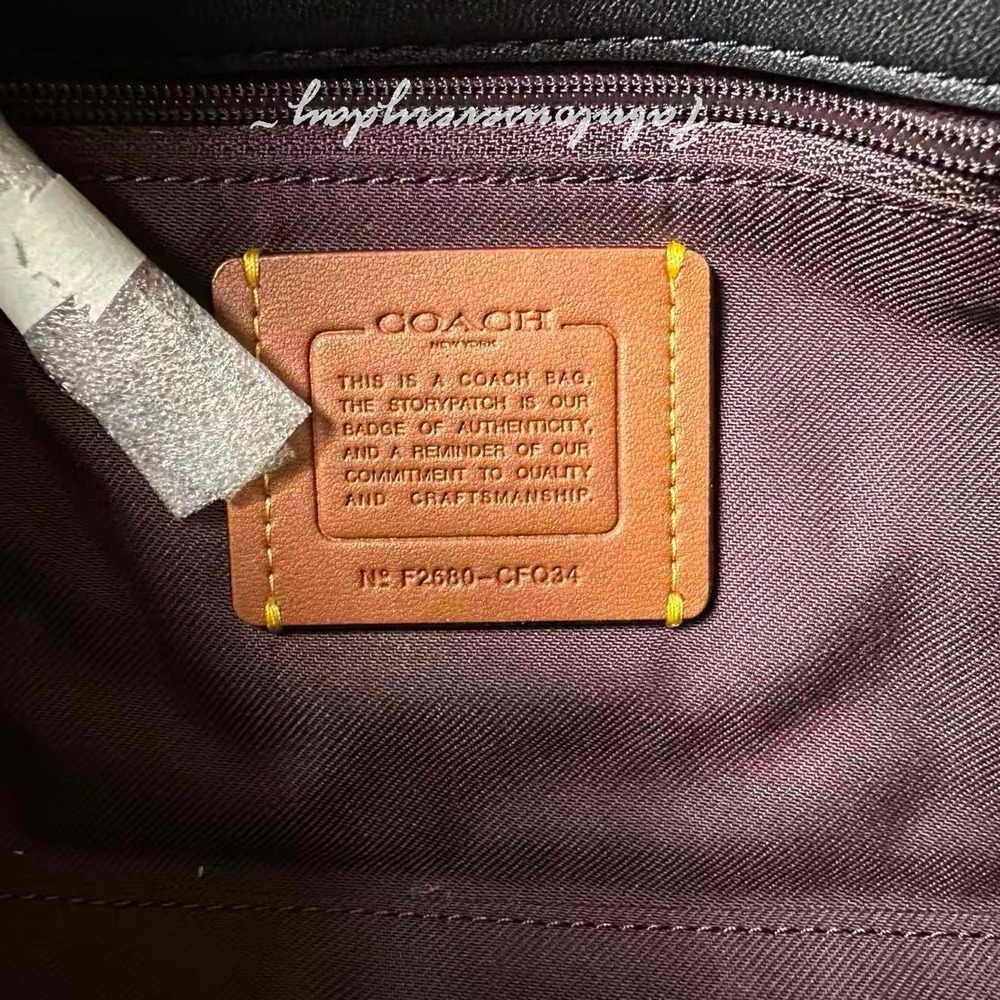 Coach Faye Shoulder Bag Crossbody With Fringe In Leather/Gold/Black CFQ34 NWT - Picture 7 of 8